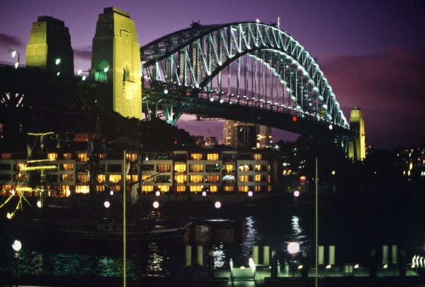 Sydney Harbour Bridge at night. Photo: L. Bobke